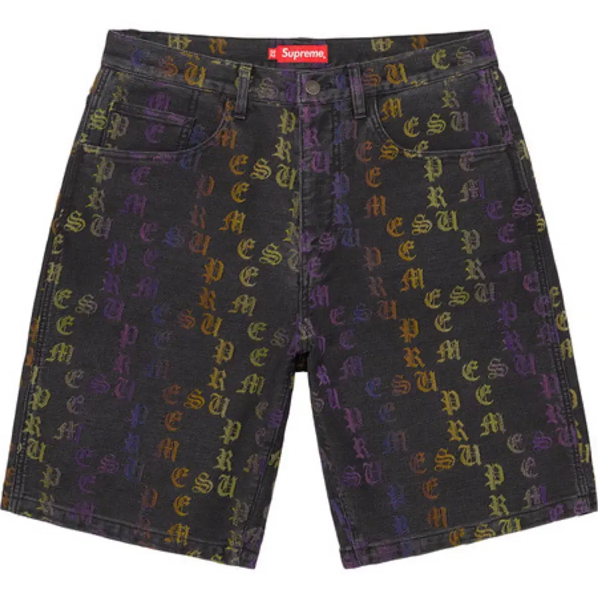 [36] Supreme Jacquard Denim Shorts