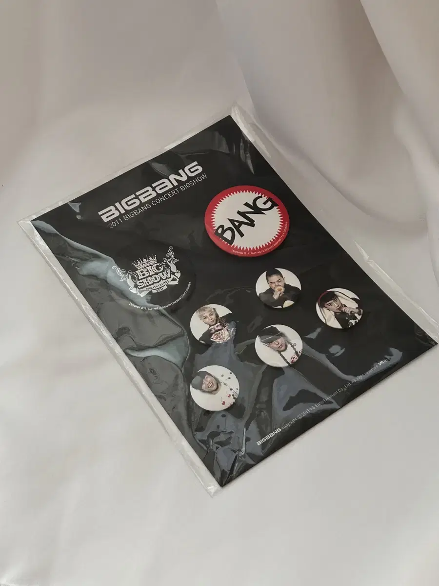 Big Bang 2011 Big Show Pin Button Set (Official Goods)