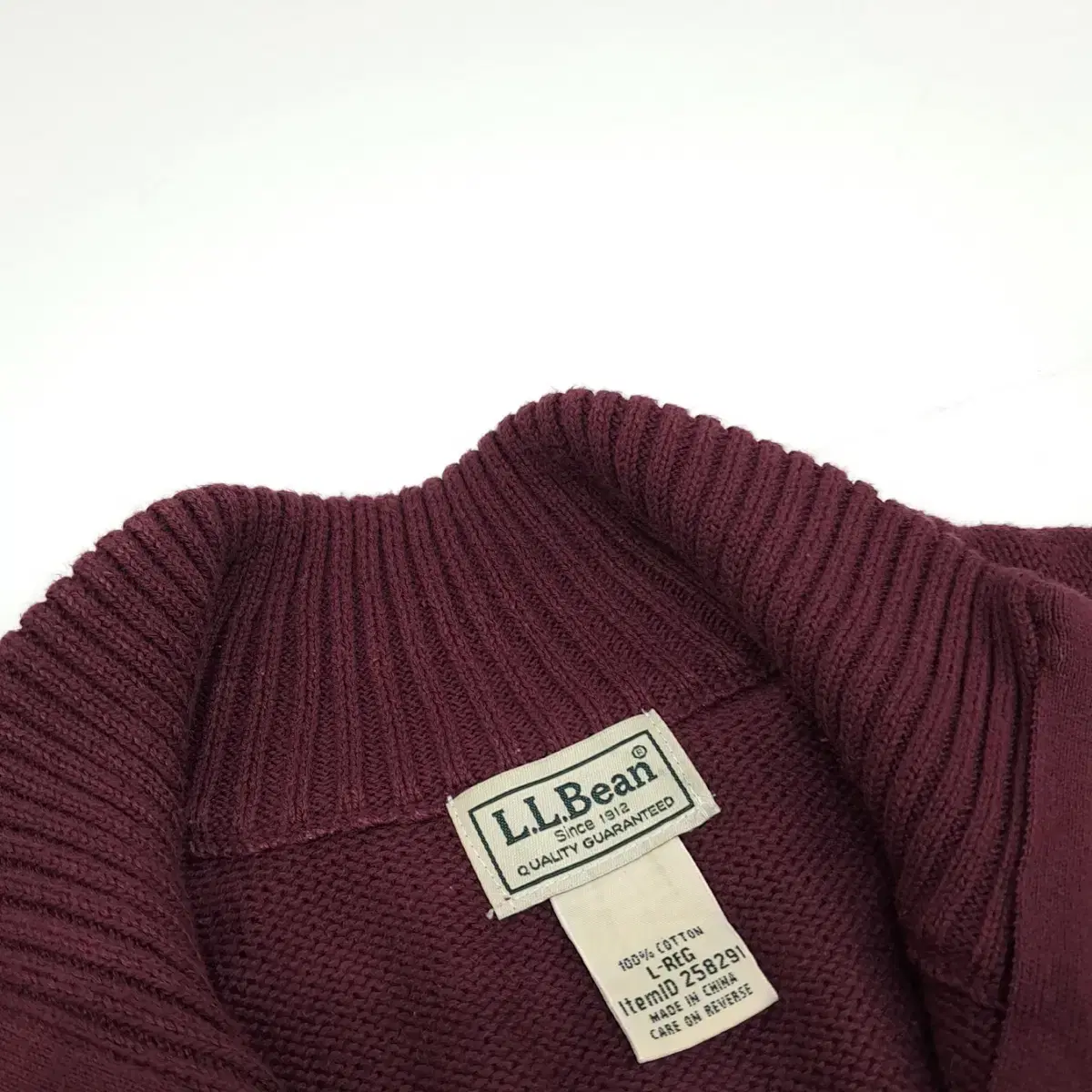 (CS065) L LLBean 버건디 하프집업 니트 스웨터 knit