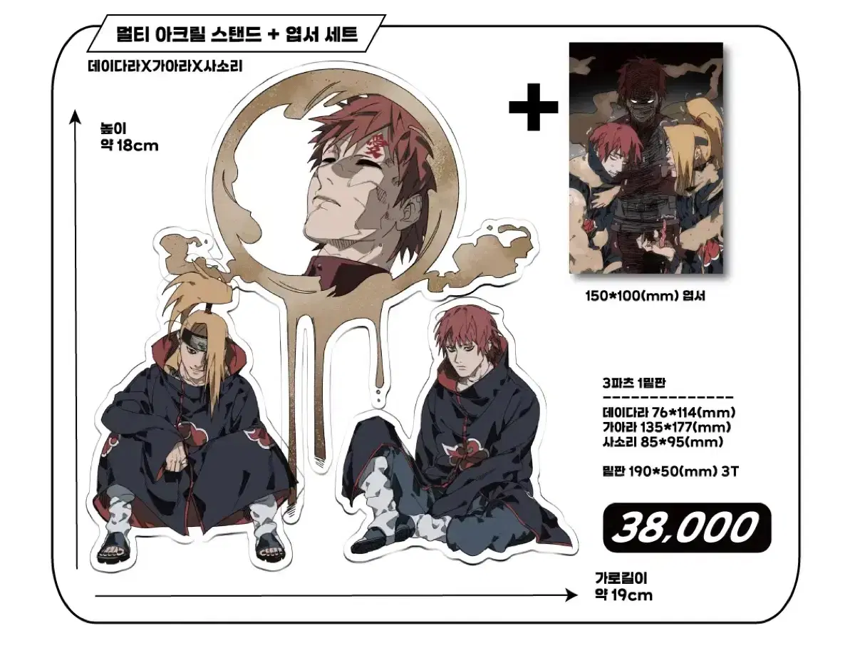 Naruto unofficial goods acrylic stand postcards