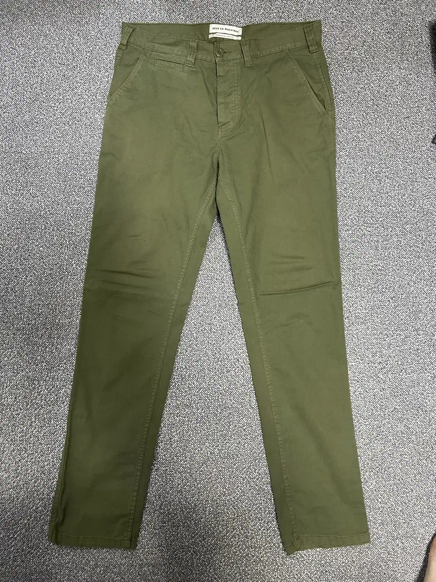 Deus Khaki Cotton Pants for sale