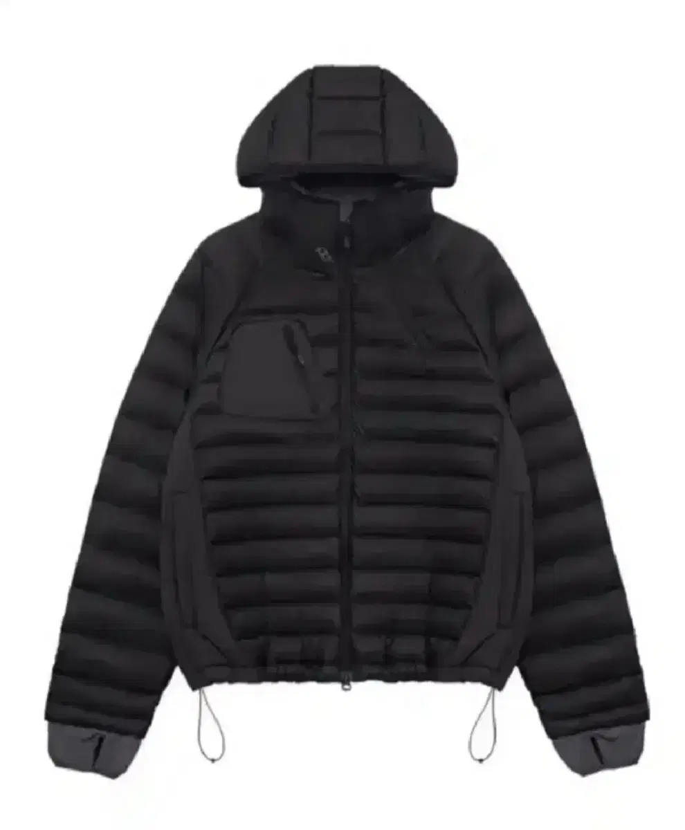 San San Gear Paneled Puffer Jacket Black 3 sizes