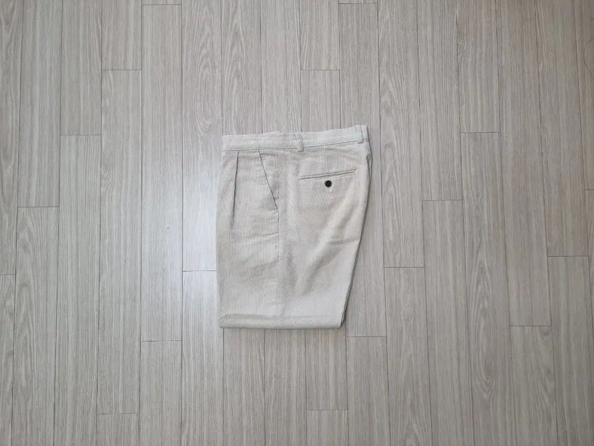 Pablo Ivory Corduroy Tailored Trouser Pants Slacks