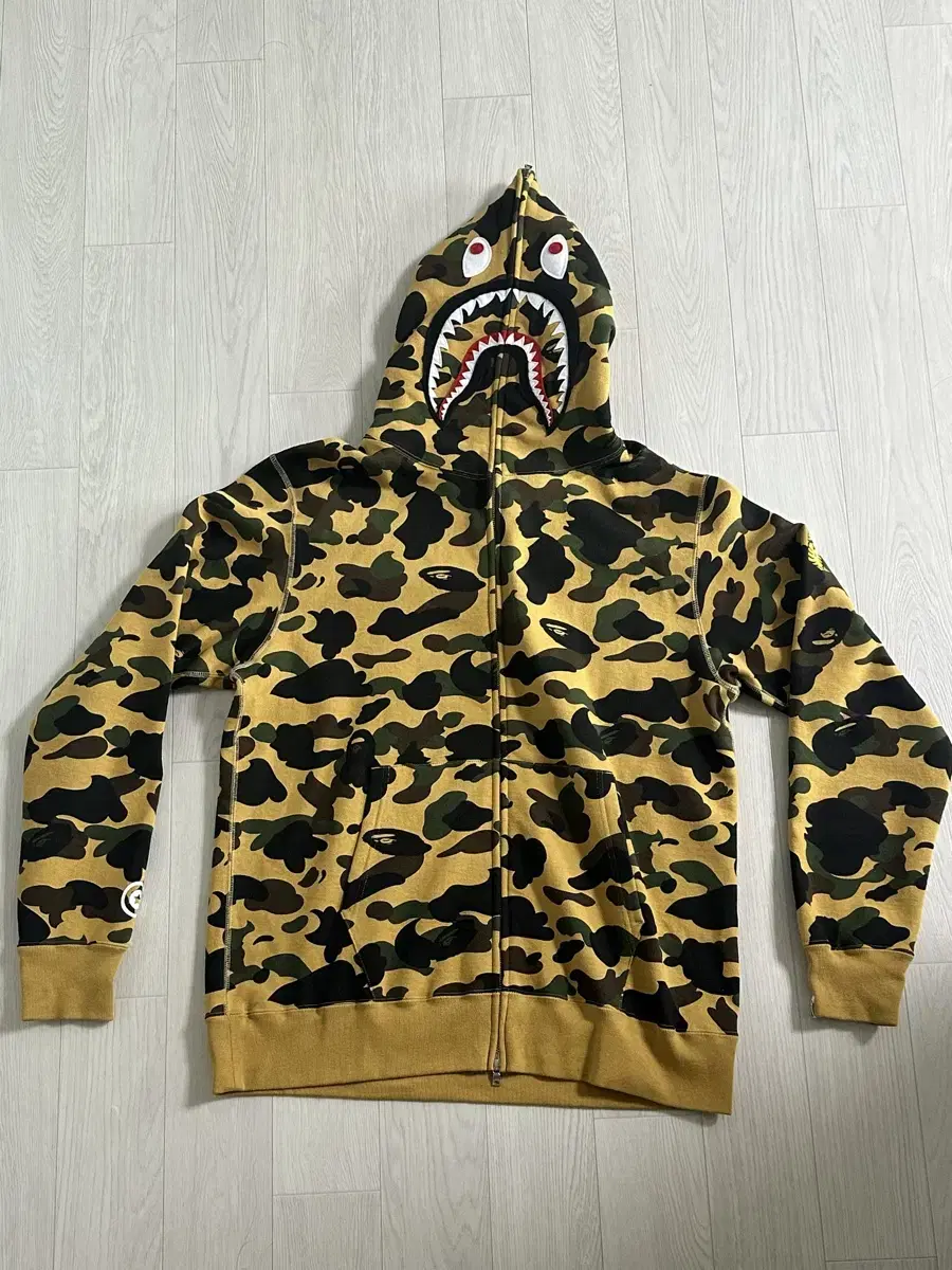 베이프 샤크 후드집업 황계(1st camo  2nd shark)2xl