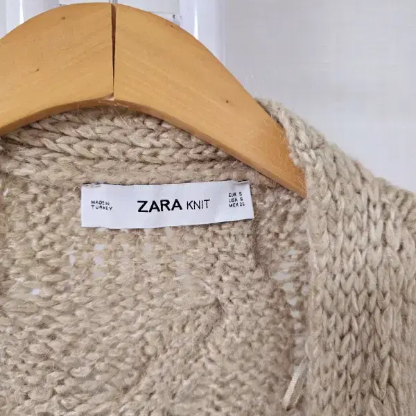 ZARA 자라 롱 니트꽈배기가디건 S5566