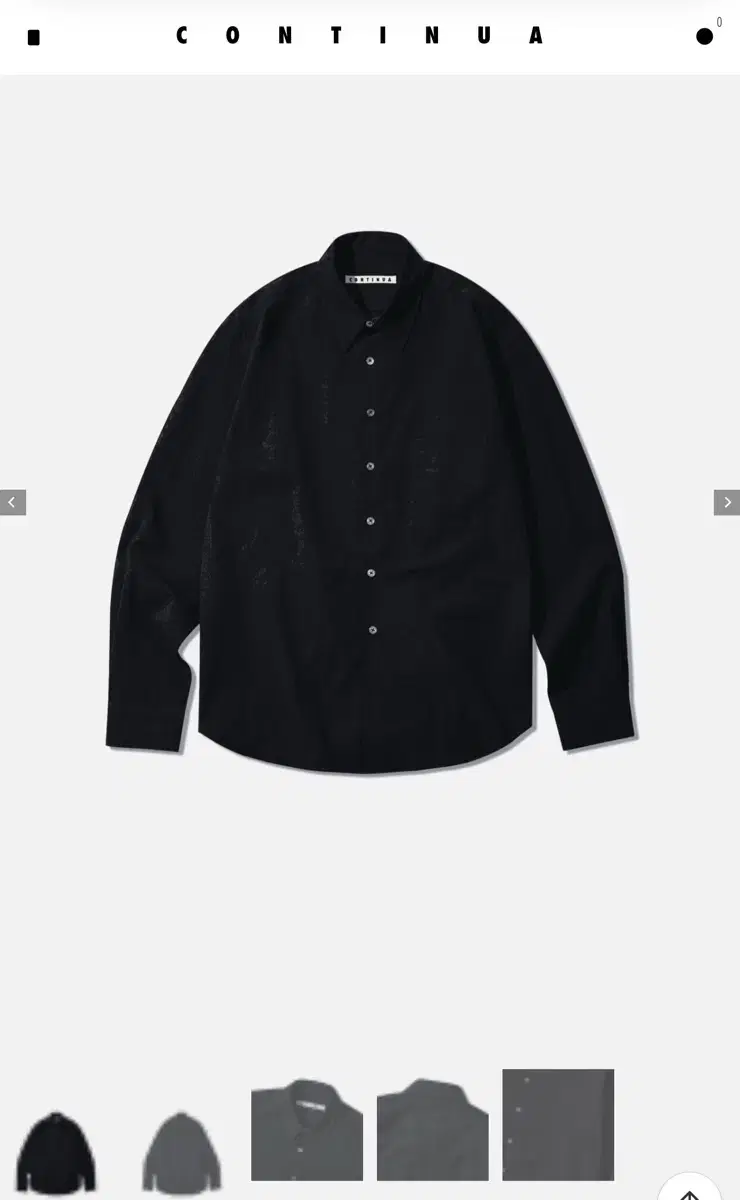 Continua DROP SHIRT (POPLIN) BLACK