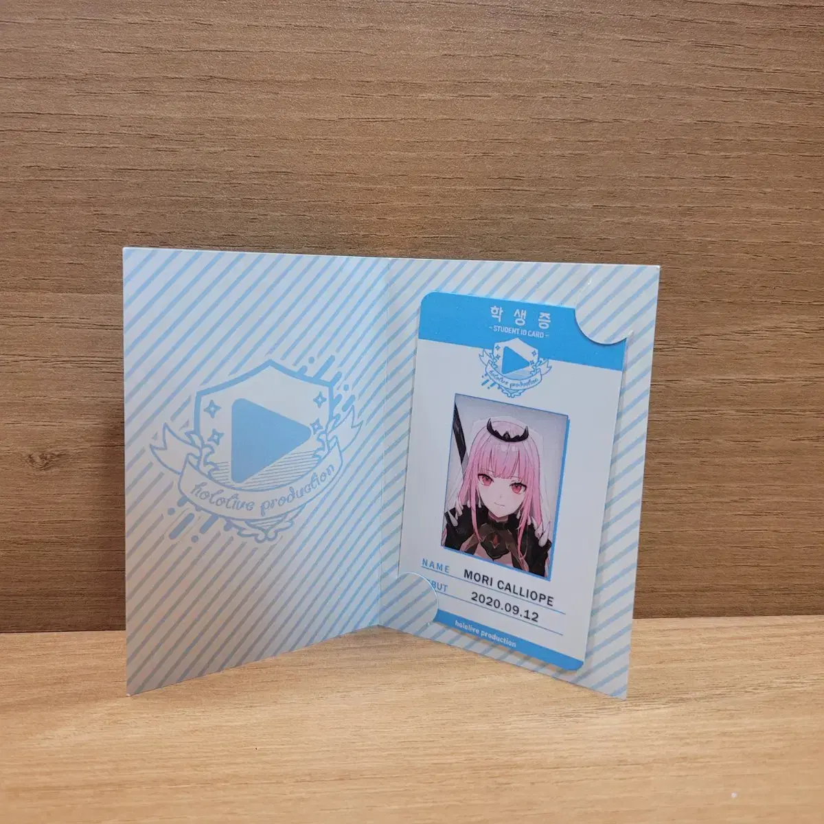 hololive mori calliope animate collab cafe student ID sold