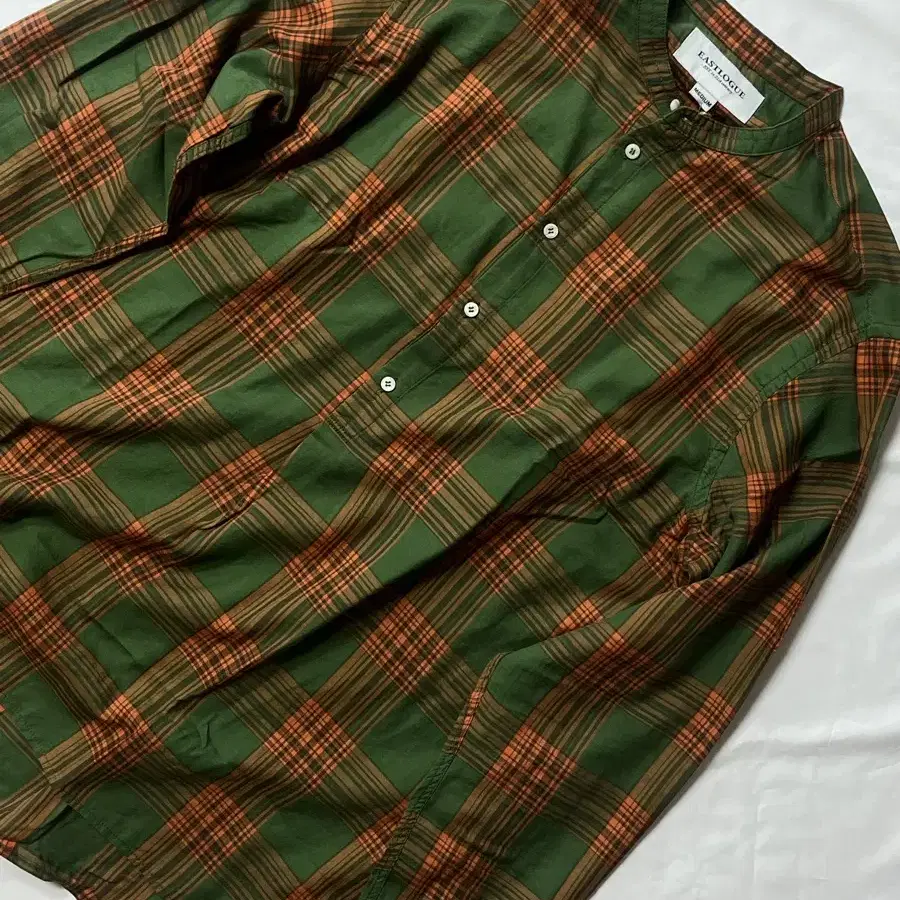 M) 이스트로그 Tunic Shirt / green & orange