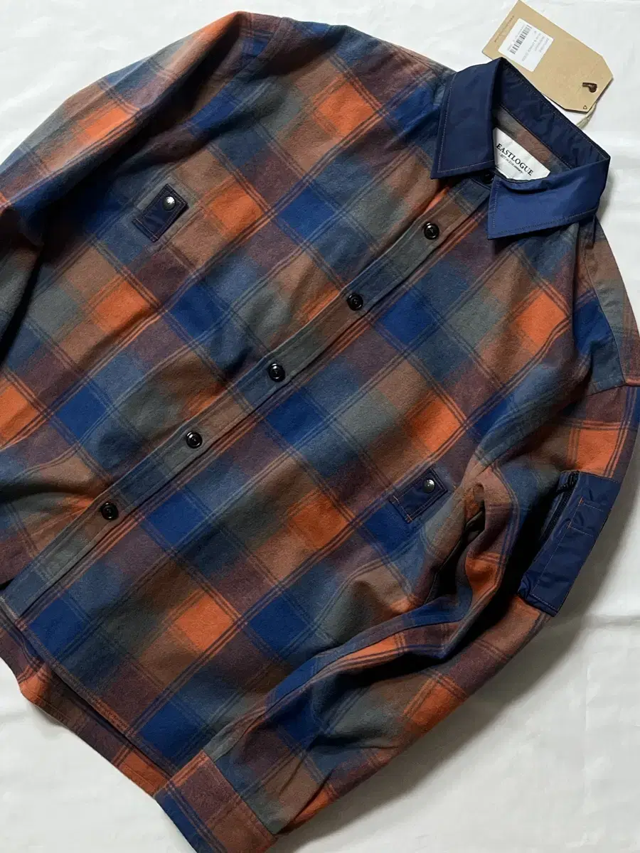 M) Eastrog MA-1 Shirt / blue & orange