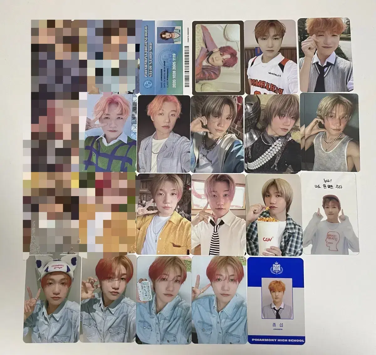 P1Harmony jongseob photocard 0.15 each