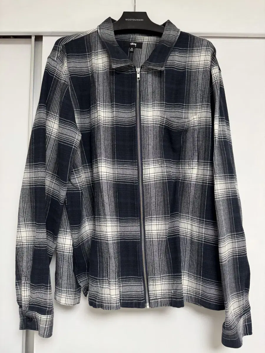 [XL] Stussy Plaid Zip-Up Shirt