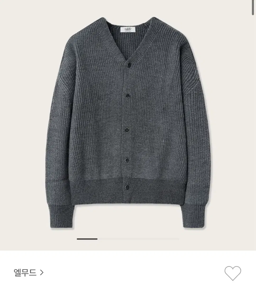 Elmood Brook Cardigan Charcoal Gray 46