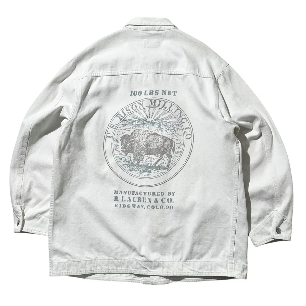 [L-XL] Polo Country Ralph Lauren 80s Bison Denim Chore Jacket