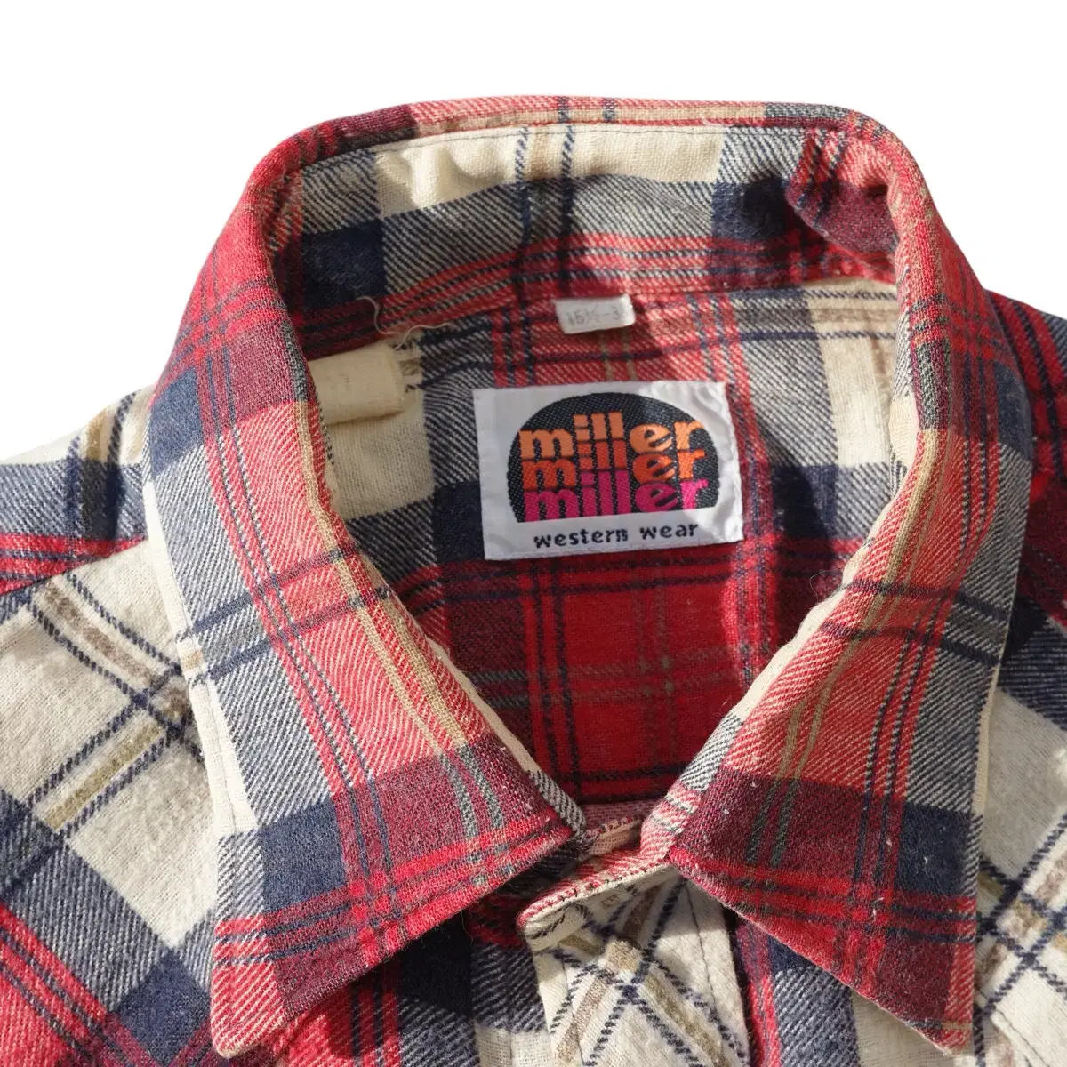 70s Miller Flannel Check Western shirts