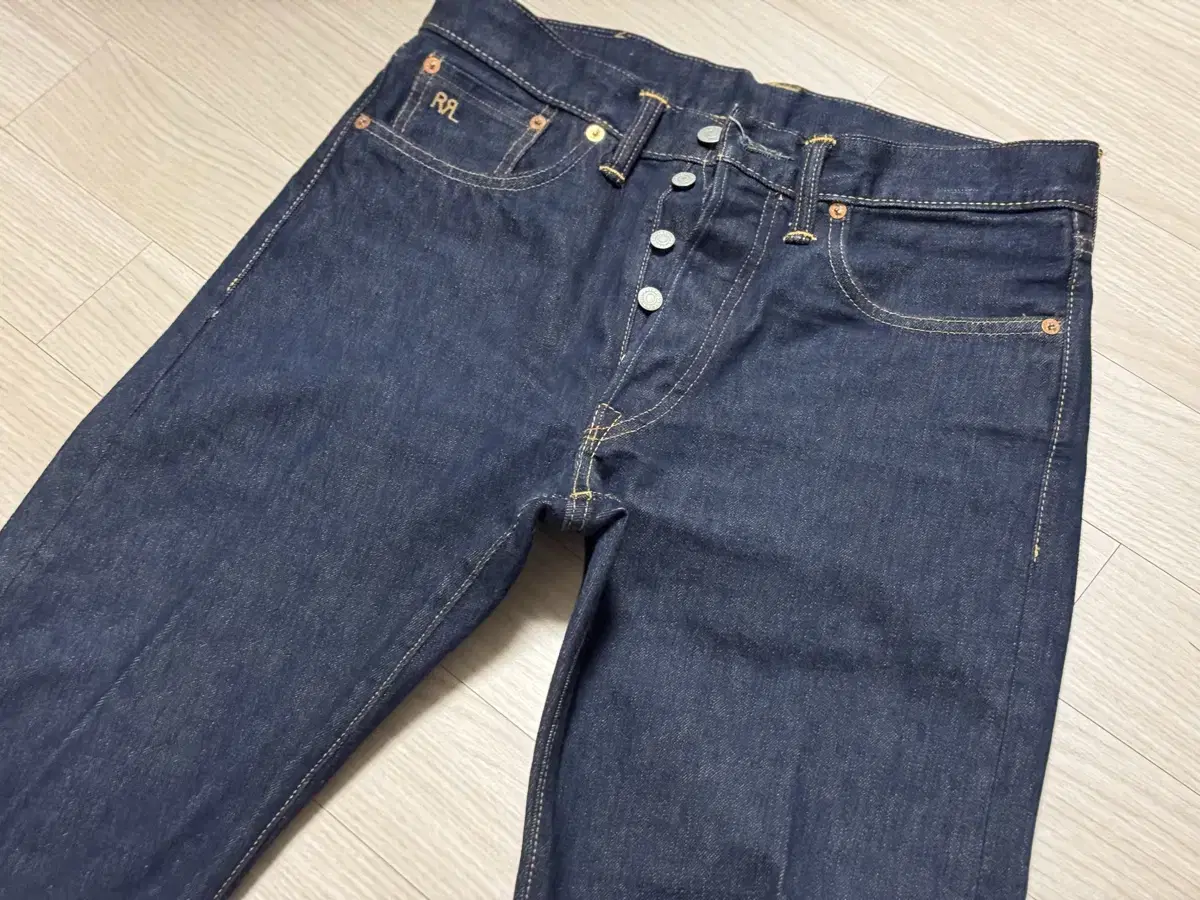 RRL Straight Fit One-Swish Selvedge Jin