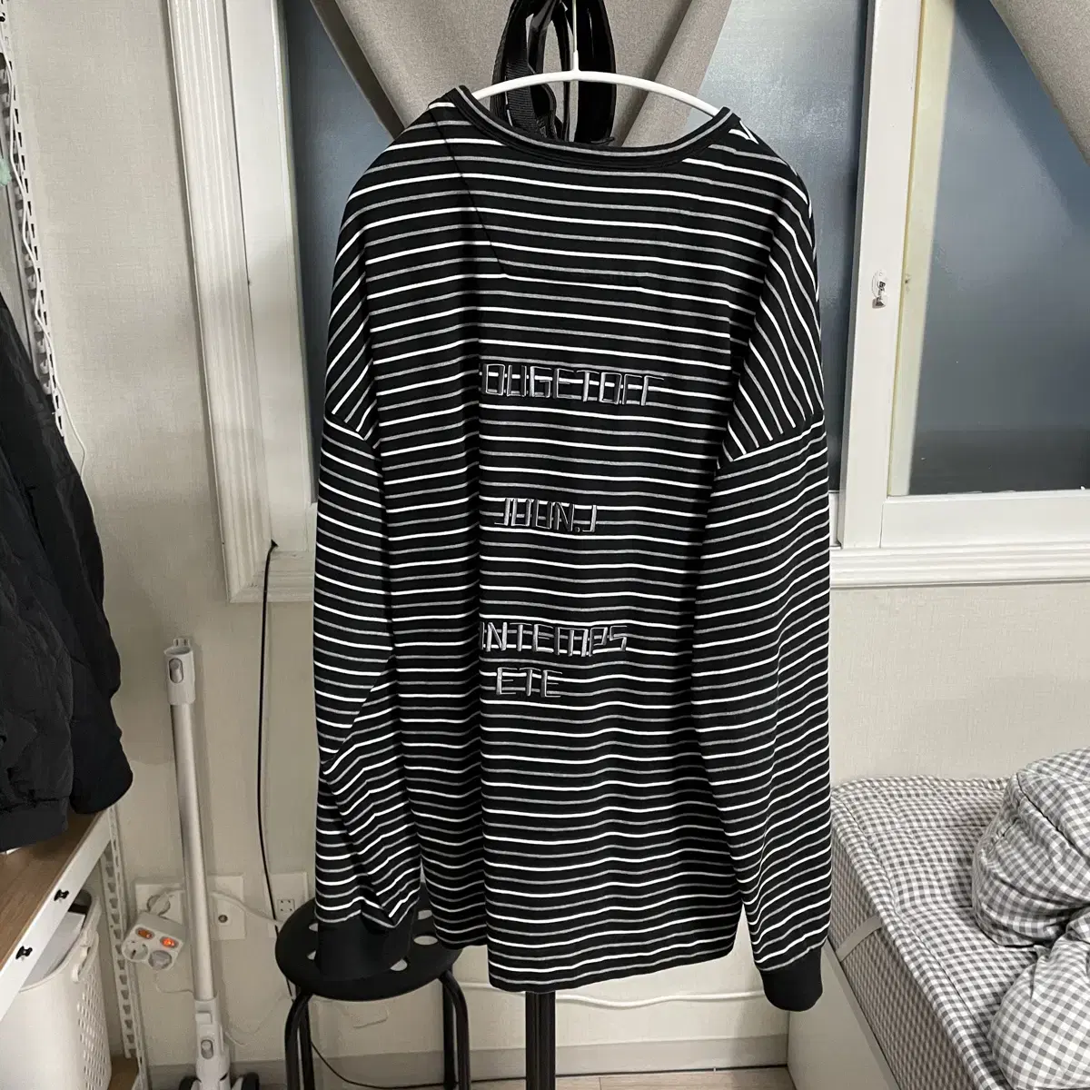 Junge 22ss Back Logo Stripe Long Sleeve L