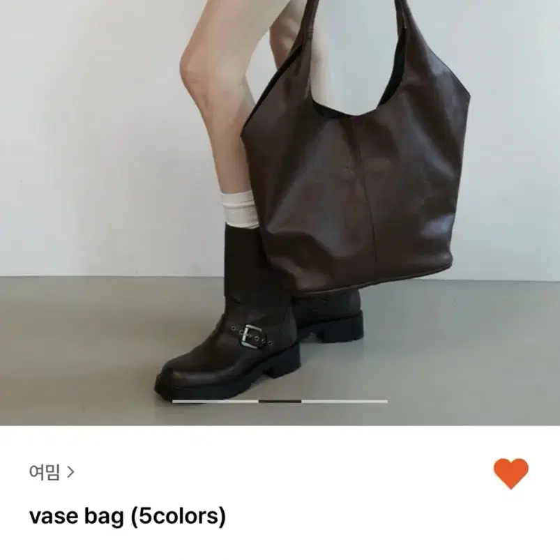 여밈 vase bag - choco brown