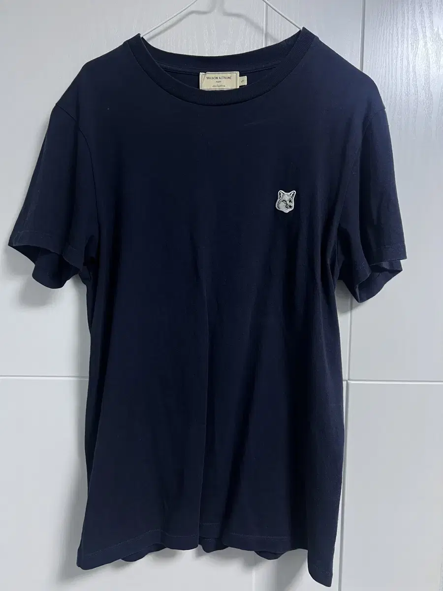 Maison Kitsune Foxhead Short Sleeve T-Shirt Navy Small S