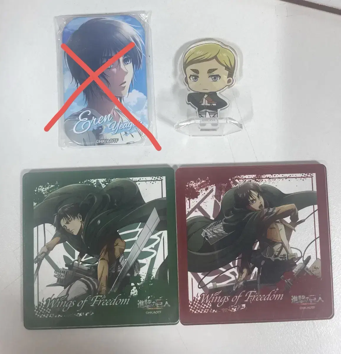 jin acrylic pedestal goods eren levi elvin