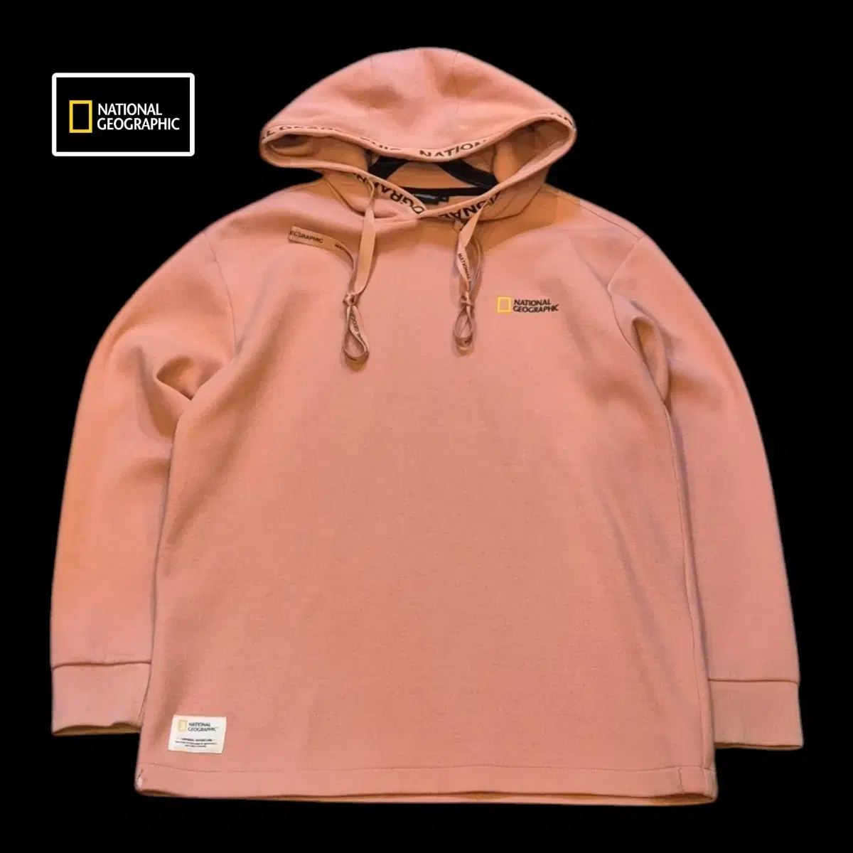 (XS)National Geographic Indigo Pink Overfit Hoodie