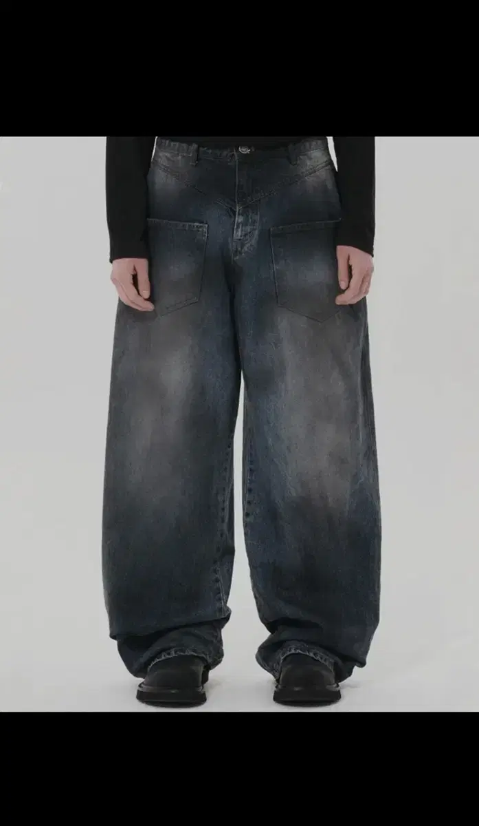 DNSR Backpocket Dirty Denim Pants Bloo