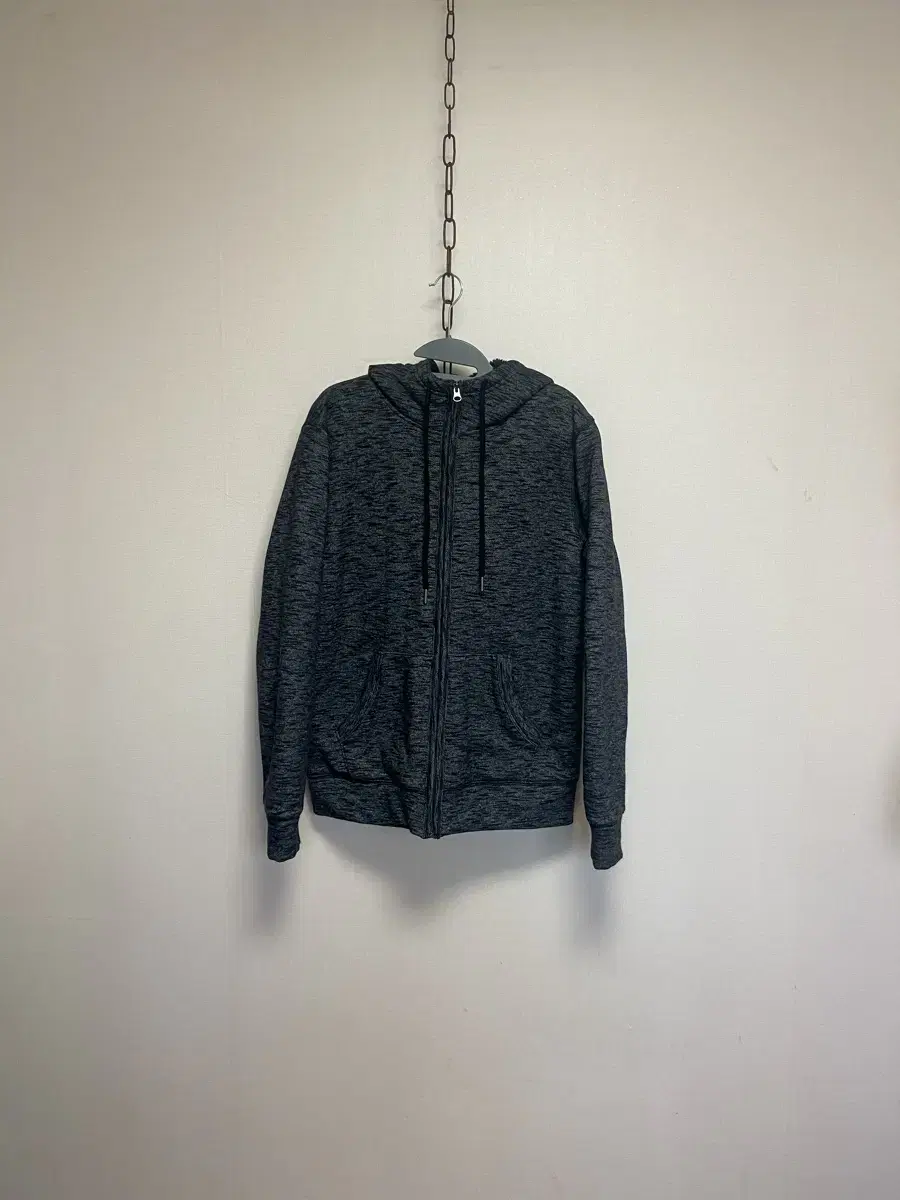 [top ten] charcoal brushed lined hooded zip-up jacket (size 100)