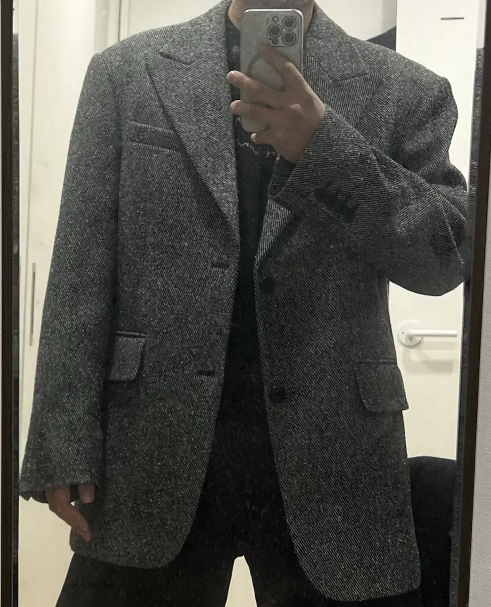 Coeur twill wool overcoat blazer