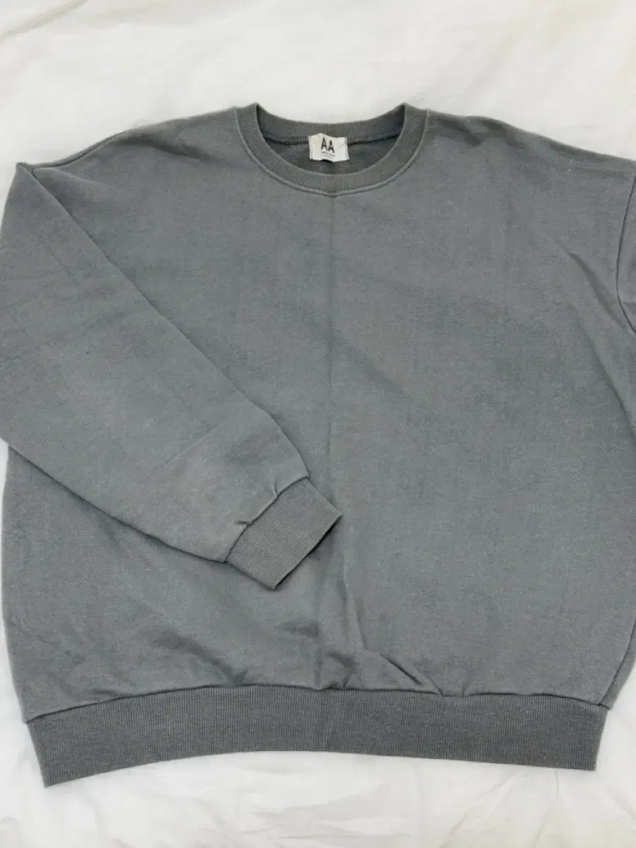 Round Neck Long Sleeve Sweater Mint Gray