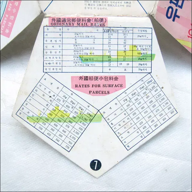 빈티지 1967년 체신부 우편이용안내 5각접이식 카달로그