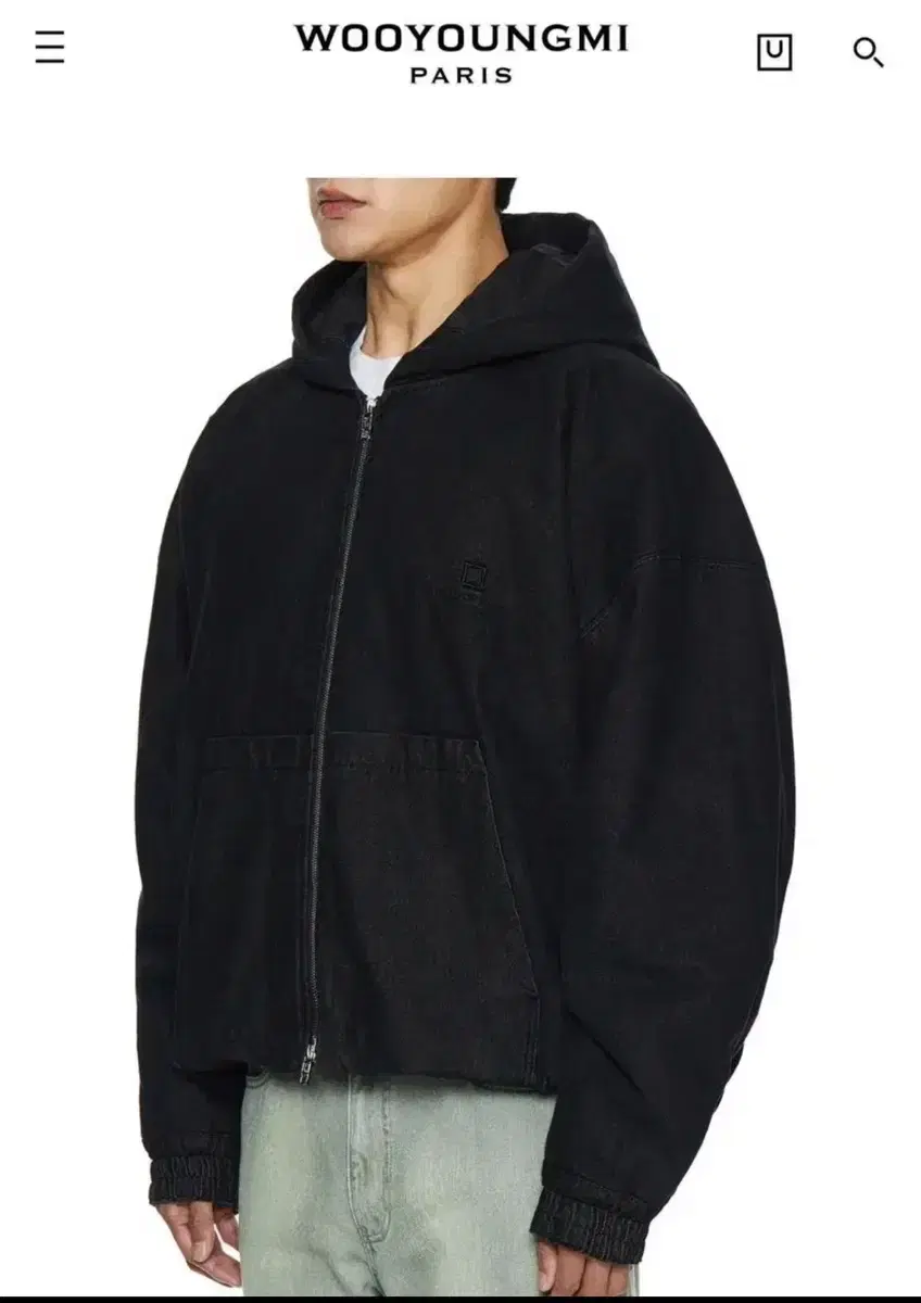 [50] 23FW Wooyoung Woo Young Mi Hooded Denim Black