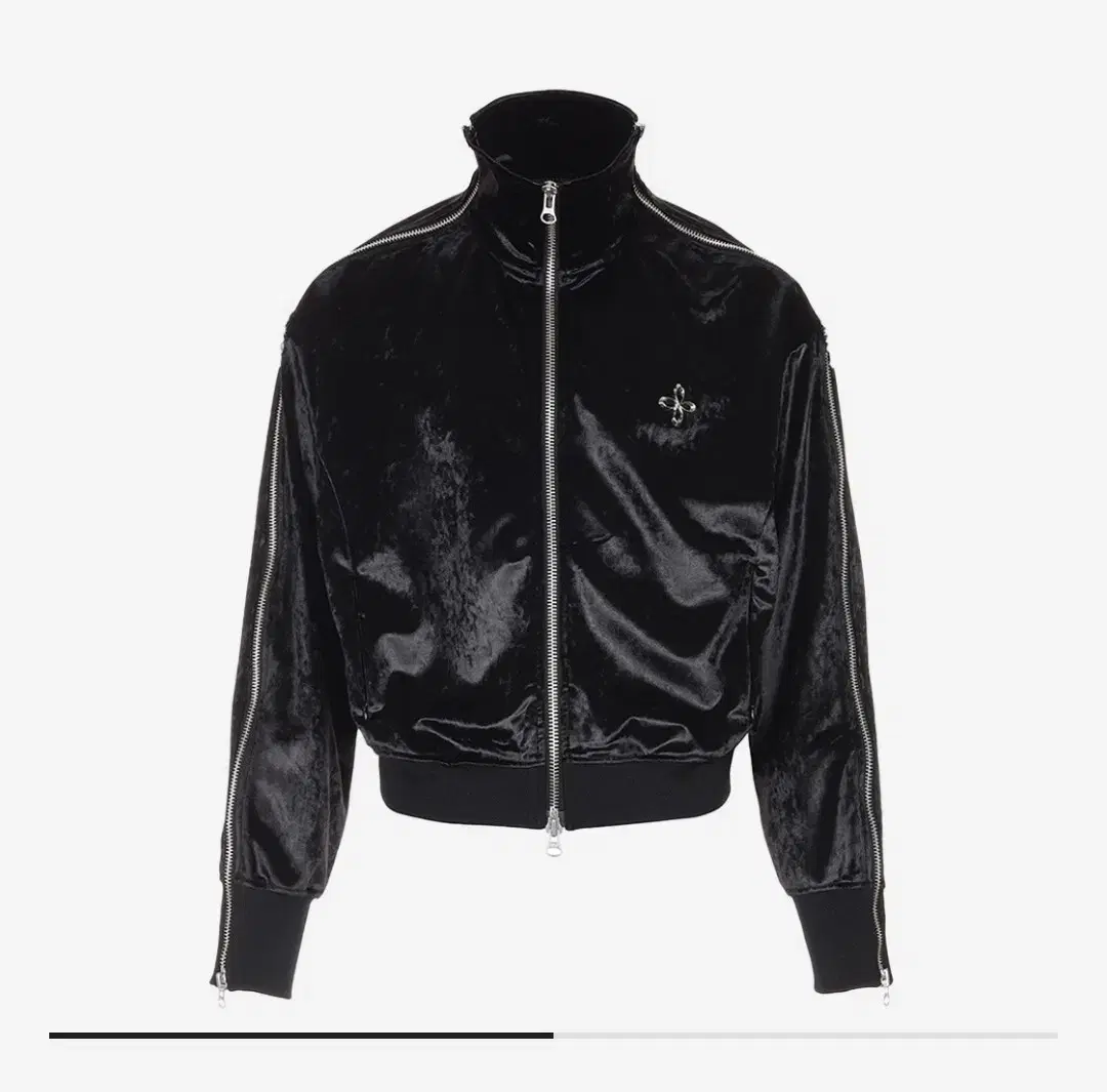 Serious Side Velvet Track Jacket Black