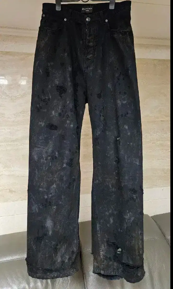 [S]Balenciaga Super Destroyed Pants Storetech+Receipt