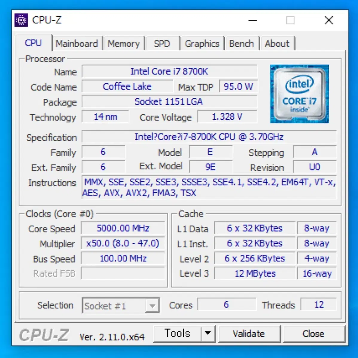 8700k + asrock z390 phantom gaming x