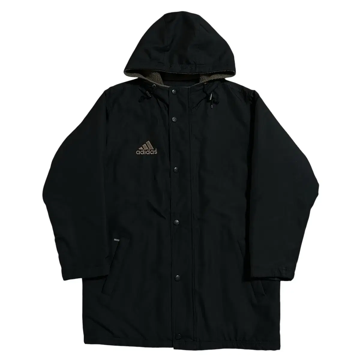 Adidas Black Beige Fleece Long Dobba Jacket(105)