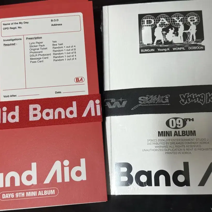 데이식스 Band aid 앨범 개봉&미개봉