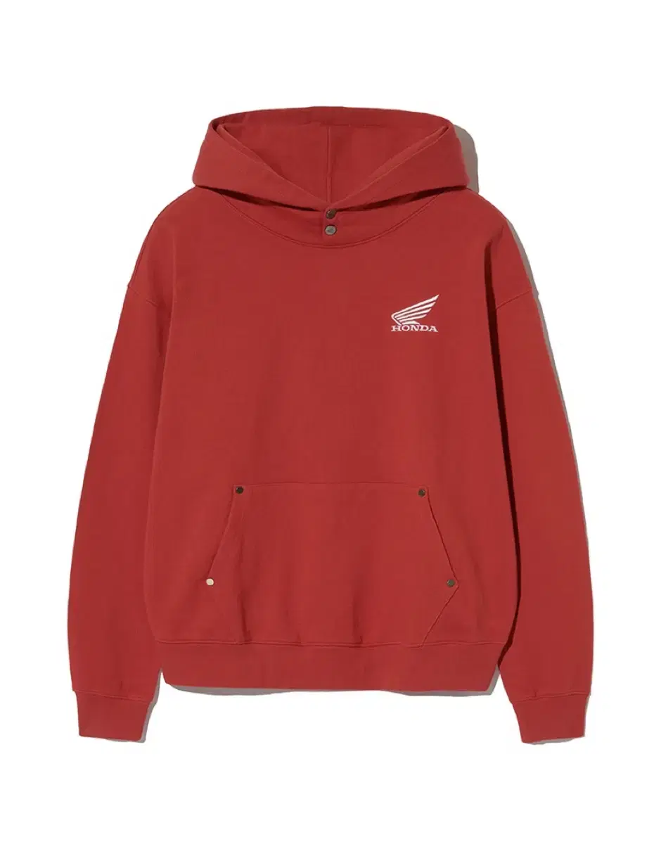 Honda Small Wing Logo Rivet Point Hoodie Red M