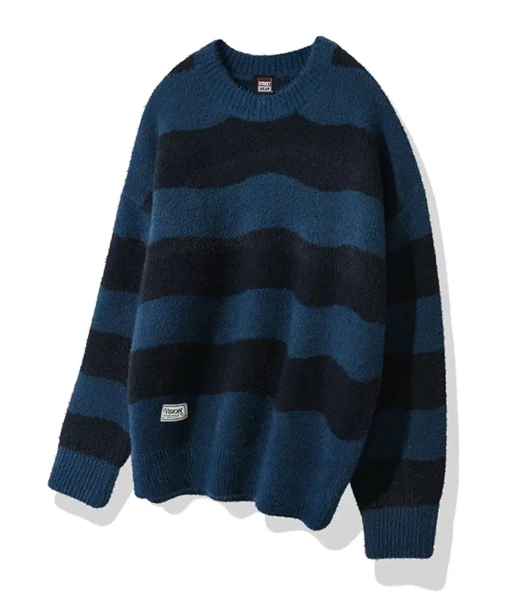 VSW Hairy Wave Stripe Knit Navy Non-Streetwear