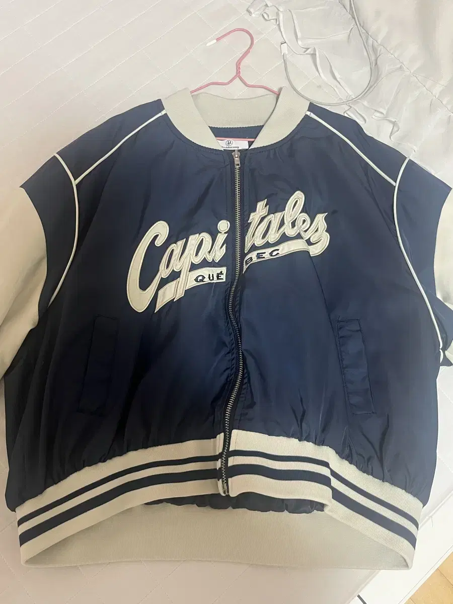 Retro Varsity Cropped Baseball Jumper gaeul Outerwear wts Clothes Flea Women's Jacket