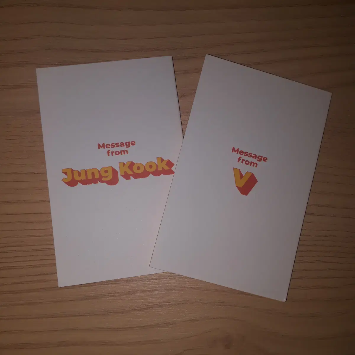 BTS v jungkook Butter Message Card