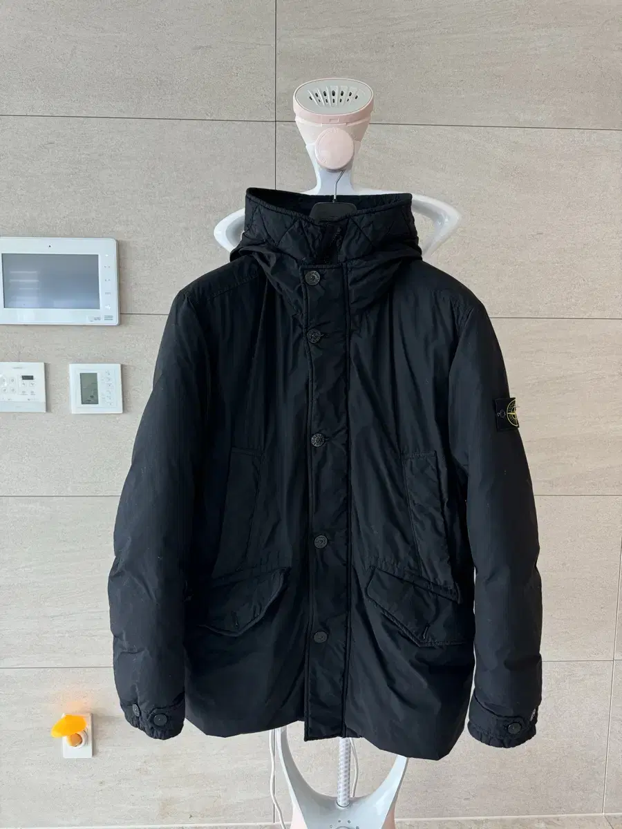 Stone Island Whippenpatch Long Down Jacket Black Patting