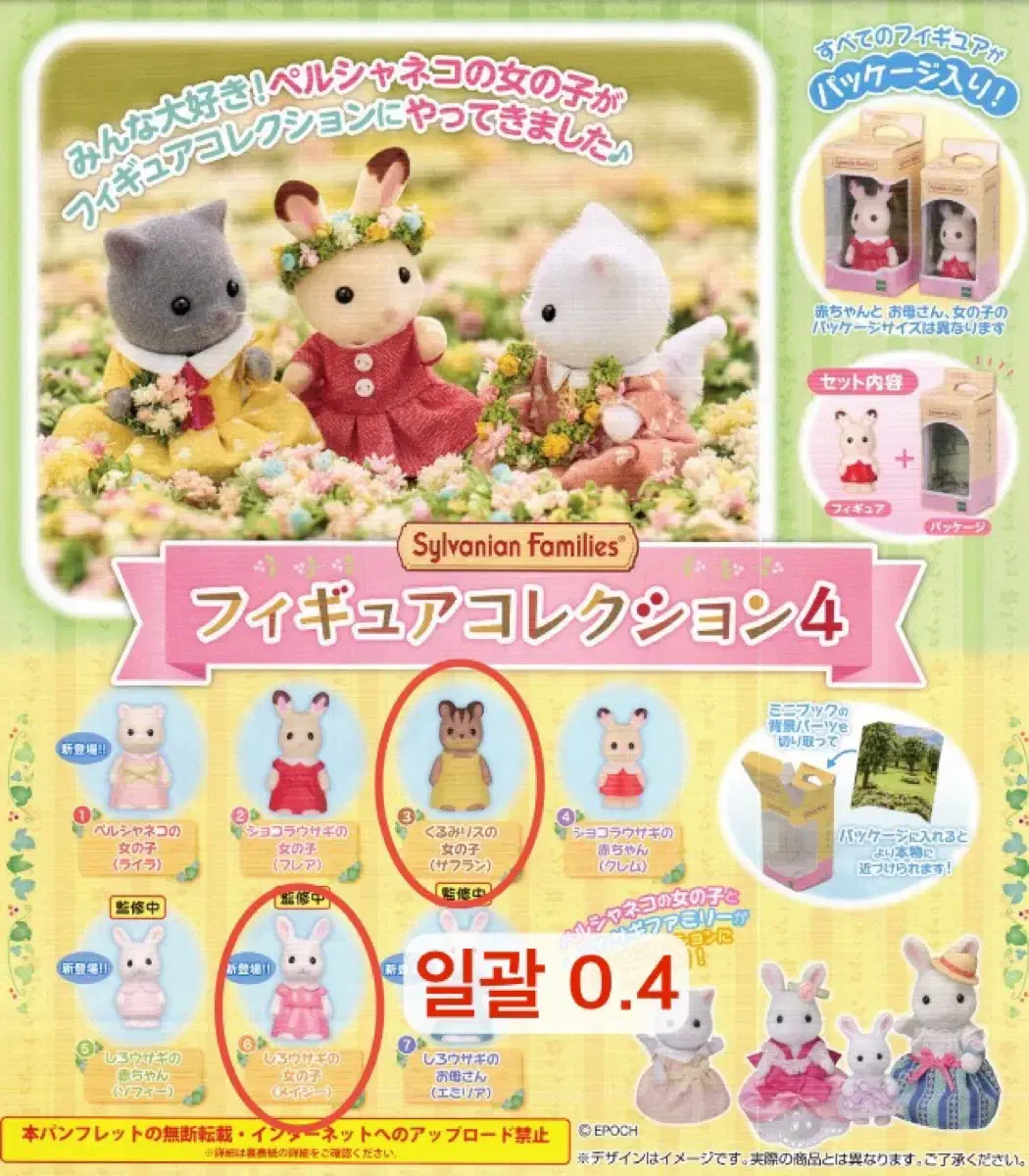 Sylvanian Figures Collection Gacha Miniature Package Pow Blindbag Kuzi