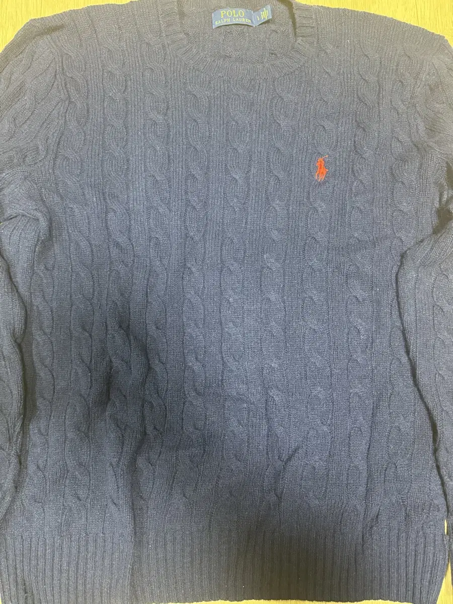 Polo Wool and Cashmere Cable Knit L