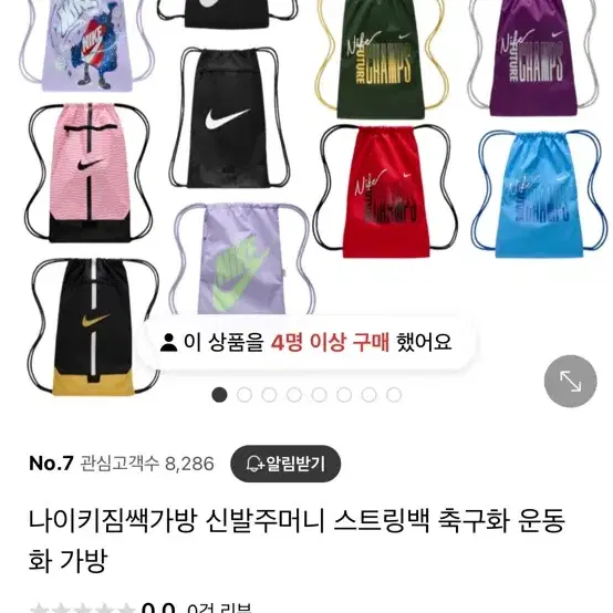 나이키 정품 짐색 블랙 신발주머니겸