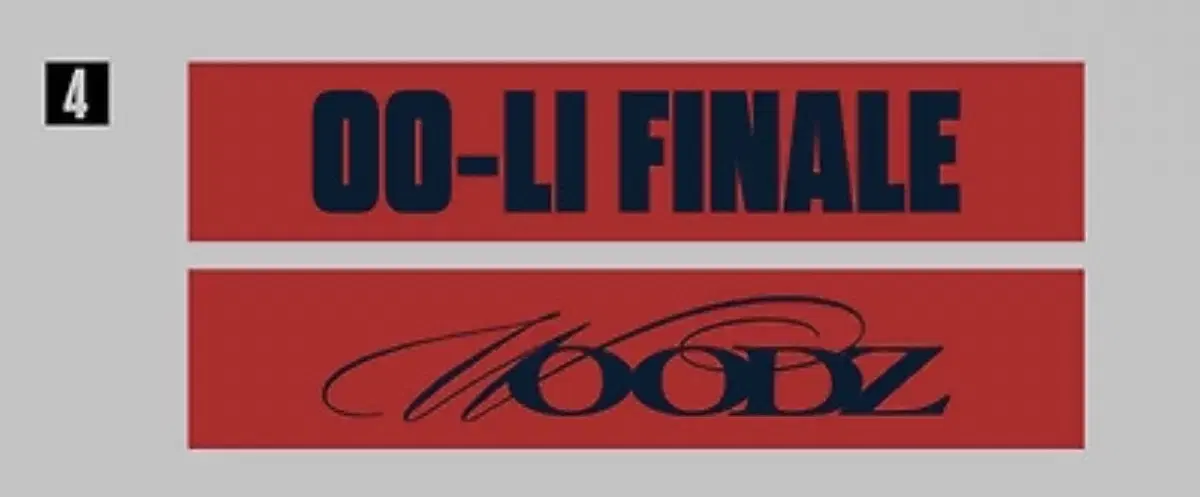 Woodz finale slogan.