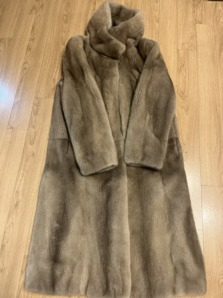 Velvet and fur long coat size 66