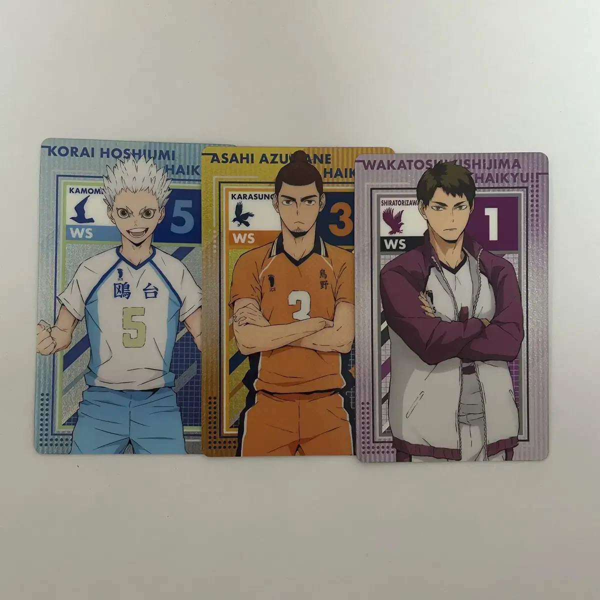 Bulk) haikyuu Metal Card Photo Card Hoshi Umi asahi Ushijima