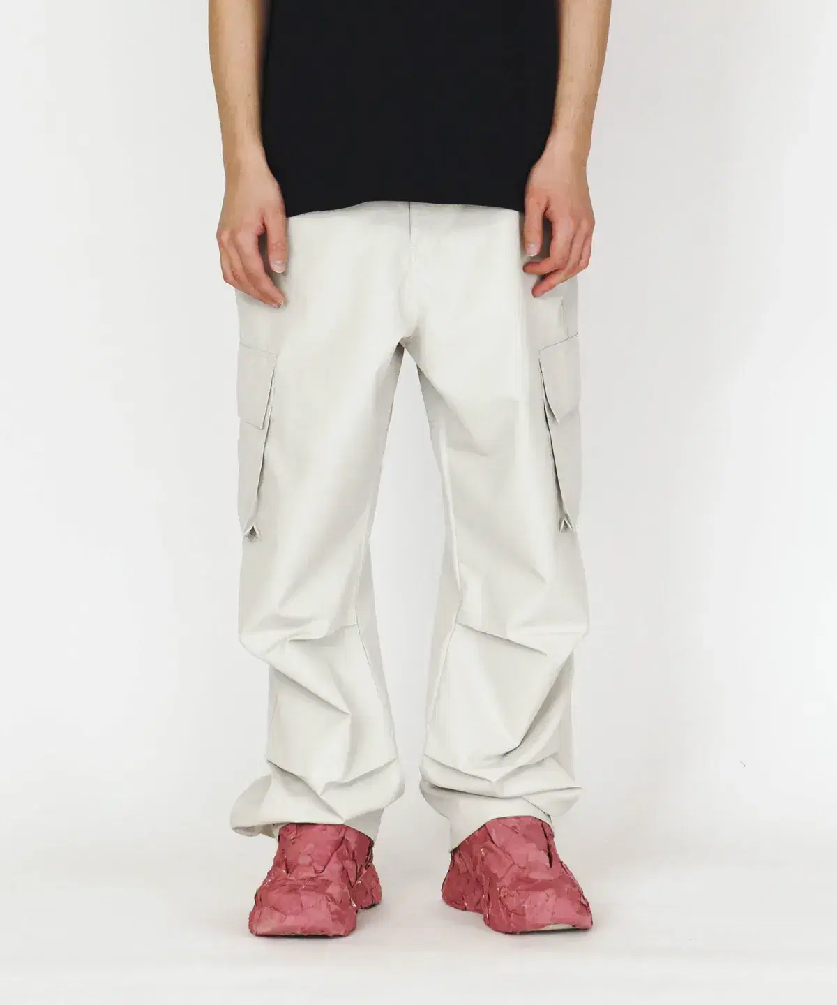 애드오프 CARGO WIDE FLASH PANTS IVORY