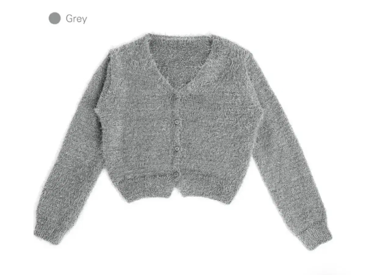 Angora Knit Cardigan GRAY