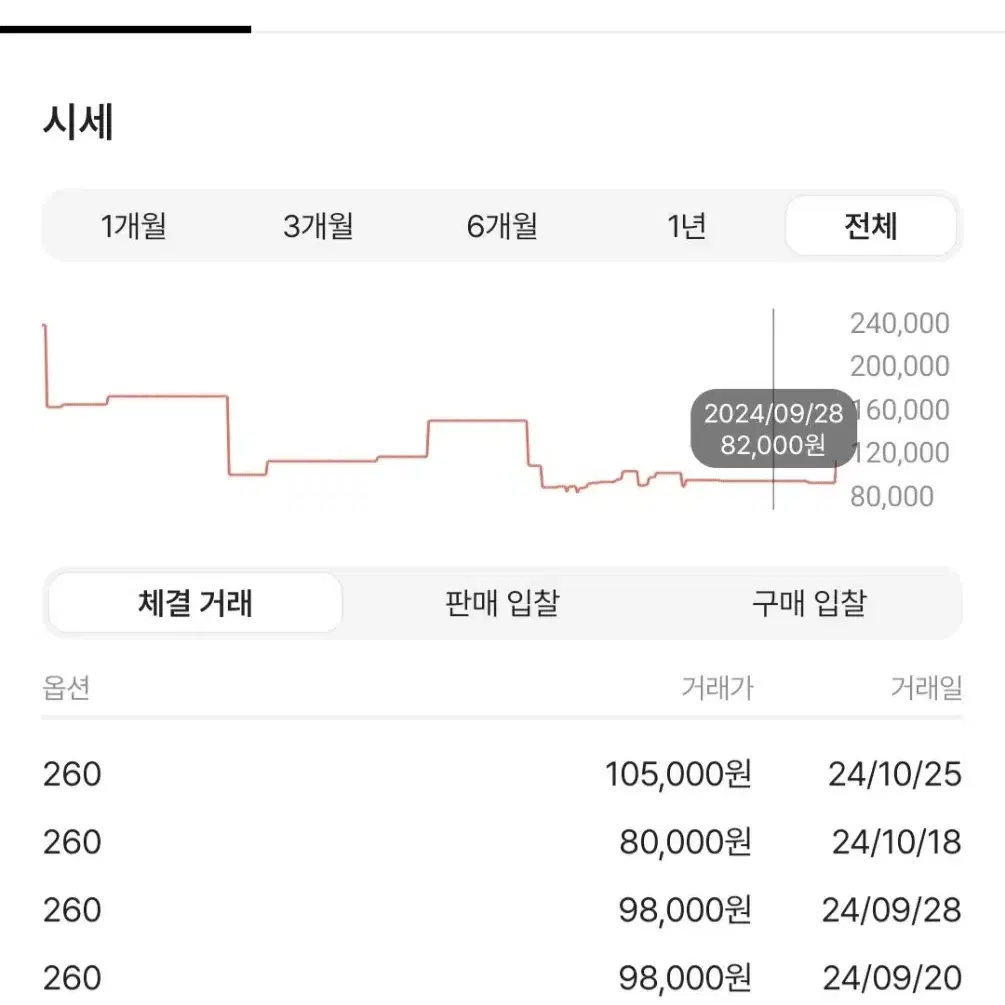 (새제품) 정품 나이키 x 빌리 아일리시 260