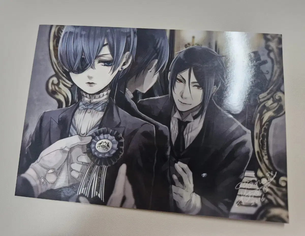 Black Butler rosette pre-order benefit postcard